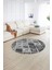 Dijital Kaymaz Yıkanabilir Patchwork Yuvarlak Balkon Mutfak Salon Halısı, N-Y-Patchwork-08-Gri, 5