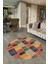 Dijital Kaymaz Yıkanabilir Patchwork Yuvarlak Balkon Mutfak Salon Halısı, N-Y-Patchwork-07-Renkli, 2