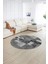 Dijital Kaymaz Yıkanabilir Patchwork Yuvarlak Balkon Mutfak Salon Halısı, N-Y-Patchwork-16-Gri, 5