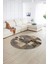 Dijital Kaymaz Yıkanabilir Patchwork Yuvarlak Balkon Mutfak Salon Halısı, N-Y-Patchwork-16-Vizon, 5