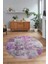 Dijital Kaymaz Yıkanabilir Patchwork Yuvarlak Balkon Mutfak Salon Halısı, N-Y-Patchwork-17-Pembe, 3