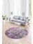 Dijital Kaymaz Yıkanabilir Patchwork Yuvarlak Balkon Mutfak Salon Halısı, N-Y-Patchwork-17-Pembe, 4