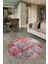 Dijital Kaymaz Yıkanabilir Patchwork Yuvarlak Balkon Mutfak Salon Halısı, N-Y-Patchwork-17-Kırmızı, 2