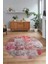 Dijital Kaymaz Yıkanabilir Patchwork Yuvarlak Balkon Mutfak Salon Halısı, N-Y-Patchwork-17-Kırmızı, 3