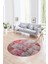Dijital Kaymaz Yıkanabilir Patchwork Yuvarlak Balkon Mutfak Salon Halısı, N-Y-Patchwork-17-Kırmızı, 4