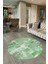 Dijital Kaymaz Yıkanabilir Patchwork Yuvarlak Balkon Mutfak Salon Halısı, N-Y-Patchwork-20-Yeşil, 2