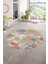 Dijital Kaymaz Yıkanabilir Patchwork Yuvarlak Balkon Mutfak Salon Halısı, N-Y-Patchwork-20-Renkli, 1