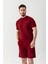 Essential Regular Fit Tişört Bordo 6