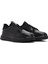 Erkek Siyah Bağcıklı Deri Casual Sneaker 24SFD636018 3