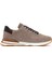 Erkek Vizon Bağcıklı Süet Deri Sneaker 1
