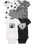 Carter's Layette Kız Bebek 5'li Body Set Desenli Siyah Beyaz 1