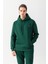 Essential Oversize Kapüşonlu Sweatshirt Nefti Yeşili 5