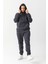 Essential Oversize Kapüşonlu Sweatshirt Füme 2