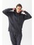 Essential Oversize Kapüşonlu Sweatshirt Füme 5