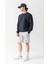 Peak Oversize Nakışlı Sweatshirt Füme 2