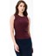 Bordo Bisiklet Yaka Kolsuz %95 Pamuklu Fitilli Kaşkorse Atlet Body 1