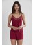 Pierre Cardin 6'lı Penye Modal Gecelik Sabahlık Çeyiz Seti 5025 Bordo 4