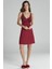 Pierre Cardin 5040 6'lı Modal Gecelik Sabahlık Çeyiz Seti Bordo 5