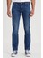 L719125XT Mavi Erkek Luke Slim Fit Dar Kesim Normal Bel Dar Paça Kot Pantolon 3
