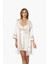 Pierre Cardin 6'lı Saten Gecelik Sabahlık Çeyiz Seti 6010 Ekru 2