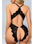 Siyah Özel Bölgesi Açık Dantel Body Jesica Bella E-0049 3