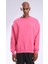 Unisex Yıkamalı Basic Oversize Sweatshirt Pembe K-545 1