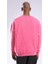 Unisex Yıkamalı Basic Oversize Sweatshirt Pembe K-545 2