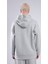 Unisex Oversize Kapüşonlu Cepli Sweatshirt Gri 4351 2