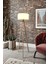 Modern Lambader Kumaş Abajur Ahşap Ayak Krem Kahve LY509 1