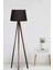 3 Ayaklı Tripod Lambader Siyah Kahve LY564 1