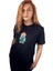 To The Moon & Sun Işleme Detaylı Siyah T-Shirt 5