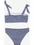 Lacivert - Beyaz Kız Çocuk Bikini Takım BRB4SG-BKİ6003 2