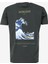 Bisiklet Yaka Baskılı Haki Erkek T-Shirt Kmtr S215 Peınture_gallery Regular 2