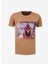 Bisiklet Yaka Baskılı Kahve Erkek T-Shirt Kmtt S241 Jeff_snapshot Regular Fıt 1