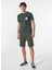 Bisiklet Yaka Desenli Haki Erkek T-Shirt Kmtr S221 Mındset_craft&co Regular 1