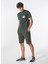 Bisiklet Yaka Desenli Haki Erkek T-Shirt Kmtr S221 Mındset_craft&co Regular 2