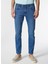 Normal Bel Slim Tapered Mavi Erkek Denim Pantolon L72A007G18 2
