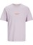 Jack & Jones Bisiklet Yaka Lila Erkek T-Shirt Joraruba Puff Brandıng Tee Ss Crew 1