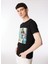 Bisiklet Yaka Baskılı Siyah Erkek T-Shirt Kmtt S242 Waıt_snapshot Regular Fıt 3