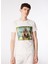 Bisiklet Yaka Baskılı Krem Erkek T-Shirt Kmtt S241 Jeff_snapshot Regular Fıt 3