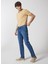 Normal Bel Slim Fit Koyu Mavi Erkek Denim Pantolon W12S084W83 Texas Slim Jean Pantolon 1