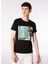 Bisiklet Yaka Baskılı Siyah Erkek T-Shirt Kmtt S242 Waıt_snapshot Regular Fıt 2