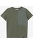 Haki Erkek Çocuk Bisiklet Yaka Relaxed Baskılı T-Shirt C4SB-TST4003 1