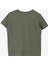 Haki Erkek Çocuk Bisiklet Yaka Relaxed Baskılı T-Shirt C4SB-TST4003 2