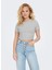 O Yaka Düz Gri Kadın T-Shirt Onlbetty S/s O-Neck Short Top cc Jr 1