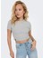 O Yaka Düz Gri Kadın T-Shirt Onlbetty S/s O-Neck Short Top cc Jr 3