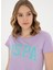 Bisiklet Yaka Lila Kadın T-Shirt GEAN24 2