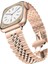 Apple Watch 42 MM / 44MM / 45MM / 49 MM (Seriler /SE/Ultra ile Uyumlu Rose Gold Rolex Stil Çelik Kordon 1
