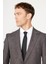 Ekstra Slim Fit Dar Kesim Kırlangıç Yaka Tweet Desenli Takım Elbise 5