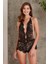Sifon Siyah Dantelli Tulum ve Sabahlık Takımı 4810 5